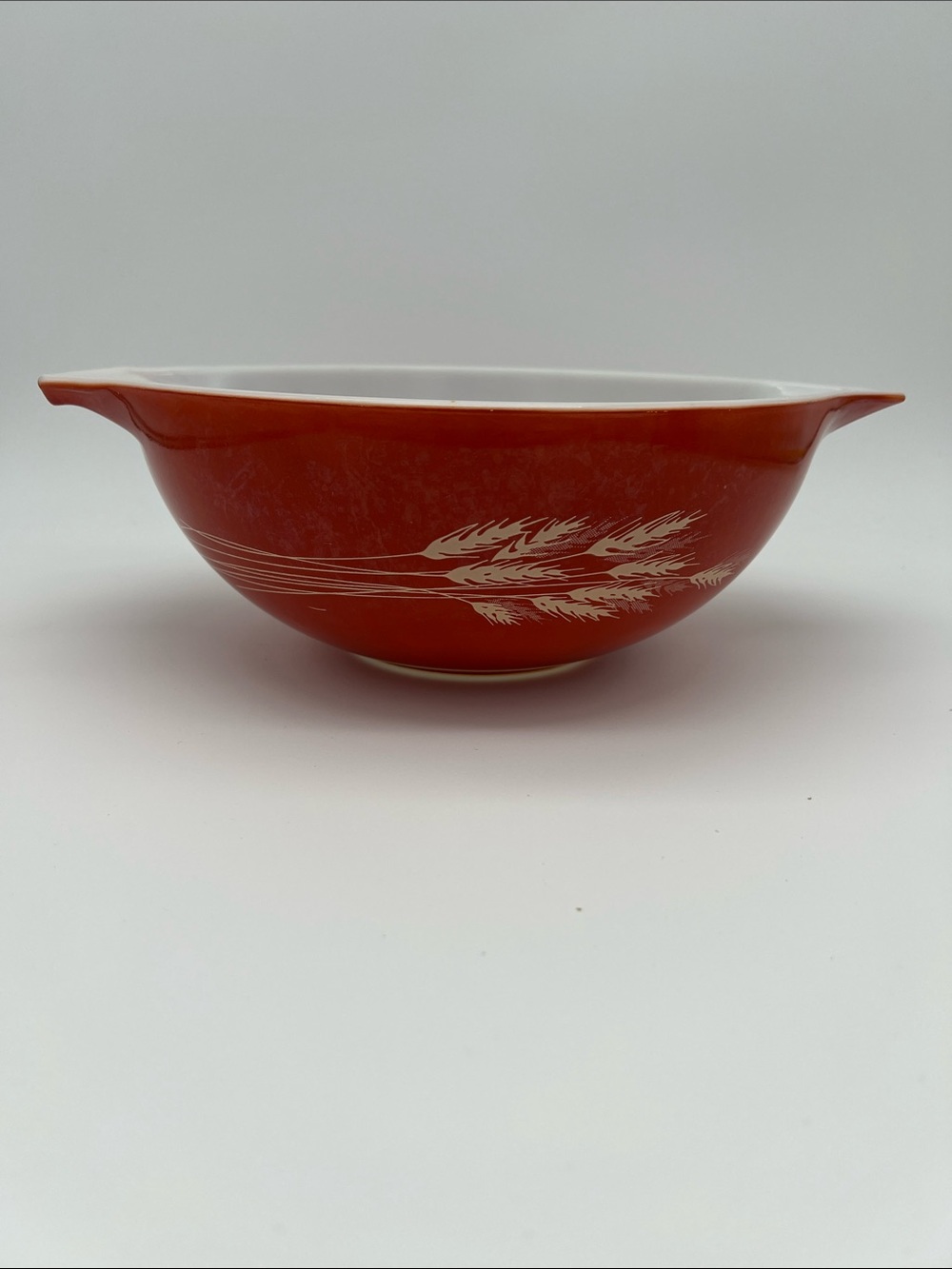 Pyrex Autumn Harvest Wheat 13" Cinderella Burnt Orange Mixing Bowl 444 4L - 4 QT